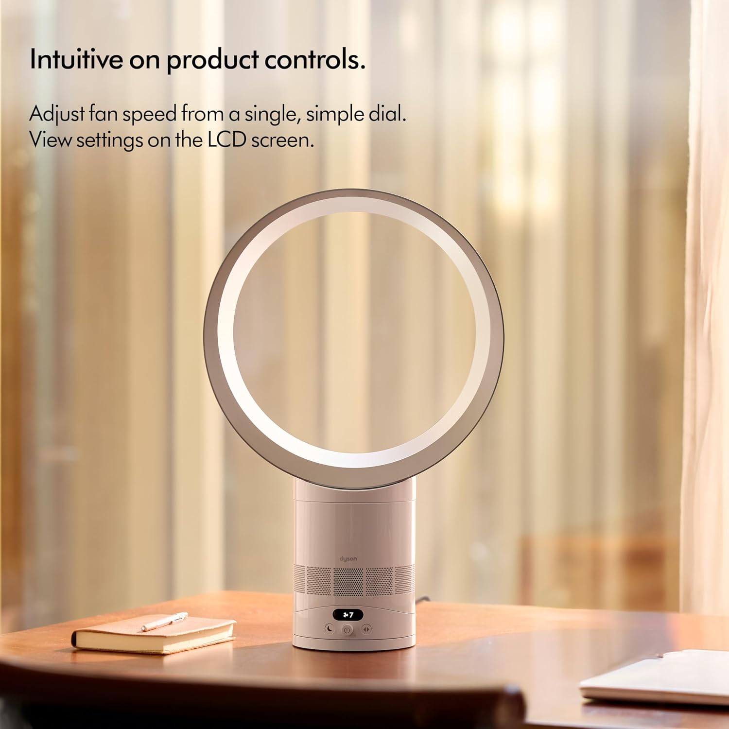 Dyson Cool™ CF1 Desk Fan, White/Silver – Bladeless Quiet Cooling Fan with Air Multiplier™ Technology, MyDyson™ App Control, Sleep Mode, Energy Efficient