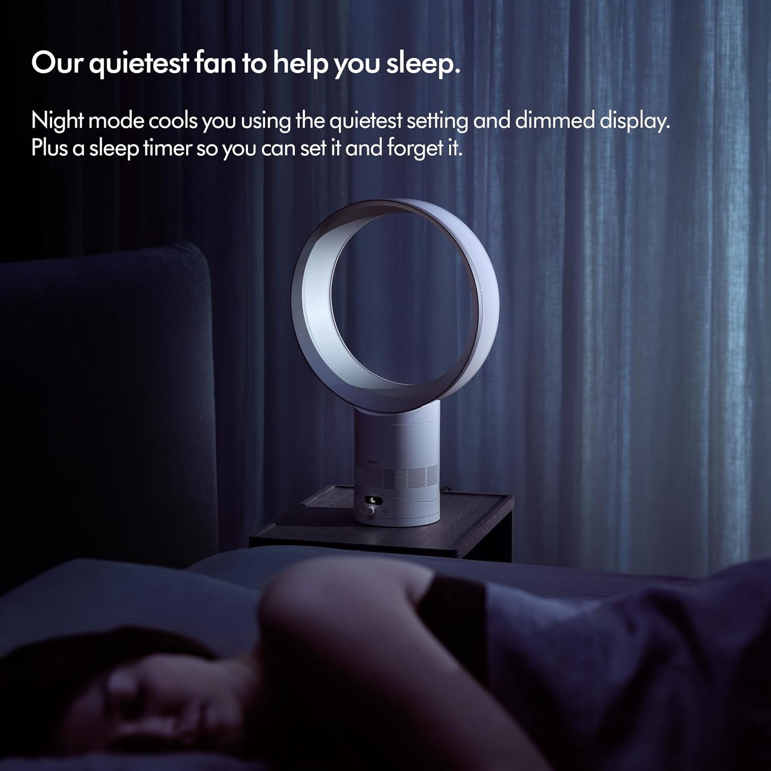 Dyson Cool™ CF1 Desk Fan, White/Silver – Bladeless Quiet Cooling Fan with Air Multiplier™ Technology, MyDyson™ App Control, Sleep Mode, Energy Efficient