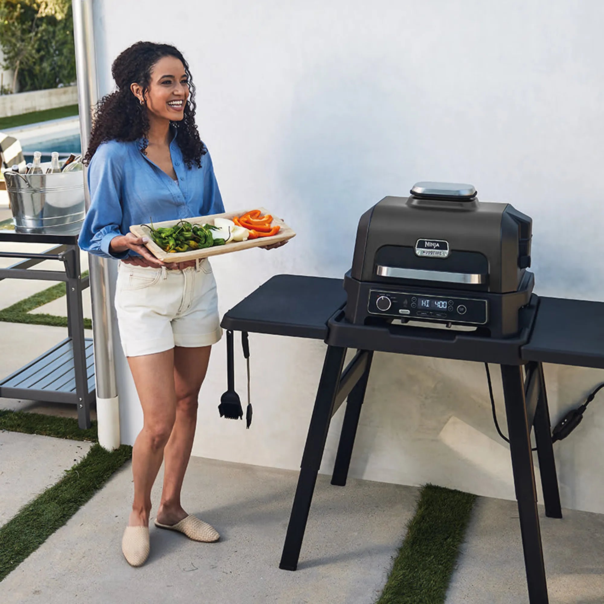 Woodfire Pro XL Outdoor Electric BBQ Grill & Smoker