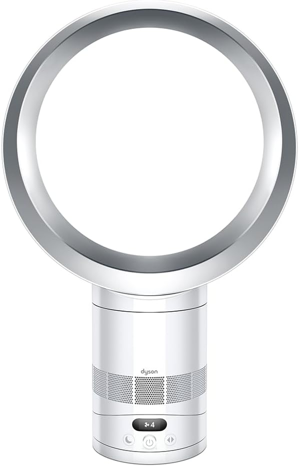 Dyson Cool™ CF1 Desk Fan, White/Silver – Bladeless Quiet Cooling Fan with Air Multiplier™ Technology, MyDyson™ App Control, Sleep Mode, Energy Efficient