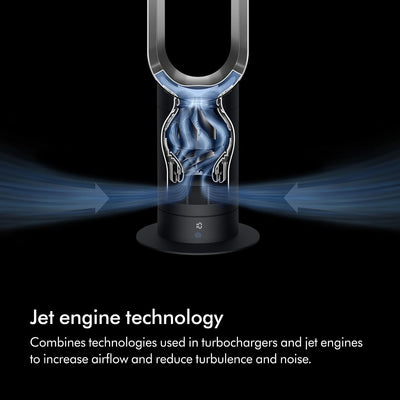 Dyson Cool™ AM07 Bladeless Tower Fan – Powerful Air Multiplier™ Cooling for Large Rooms, Quiet Operation, 10 Speed Levels, 70° Oscillation, Remote Control