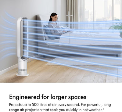 Dyson Cool™ AM07 Bladeless Tower Fan – Powerful Air Multiplier™ Cooling for Large Rooms, Quiet Operation, 10 Speed Levels, 70° Oscillation, Remote Control