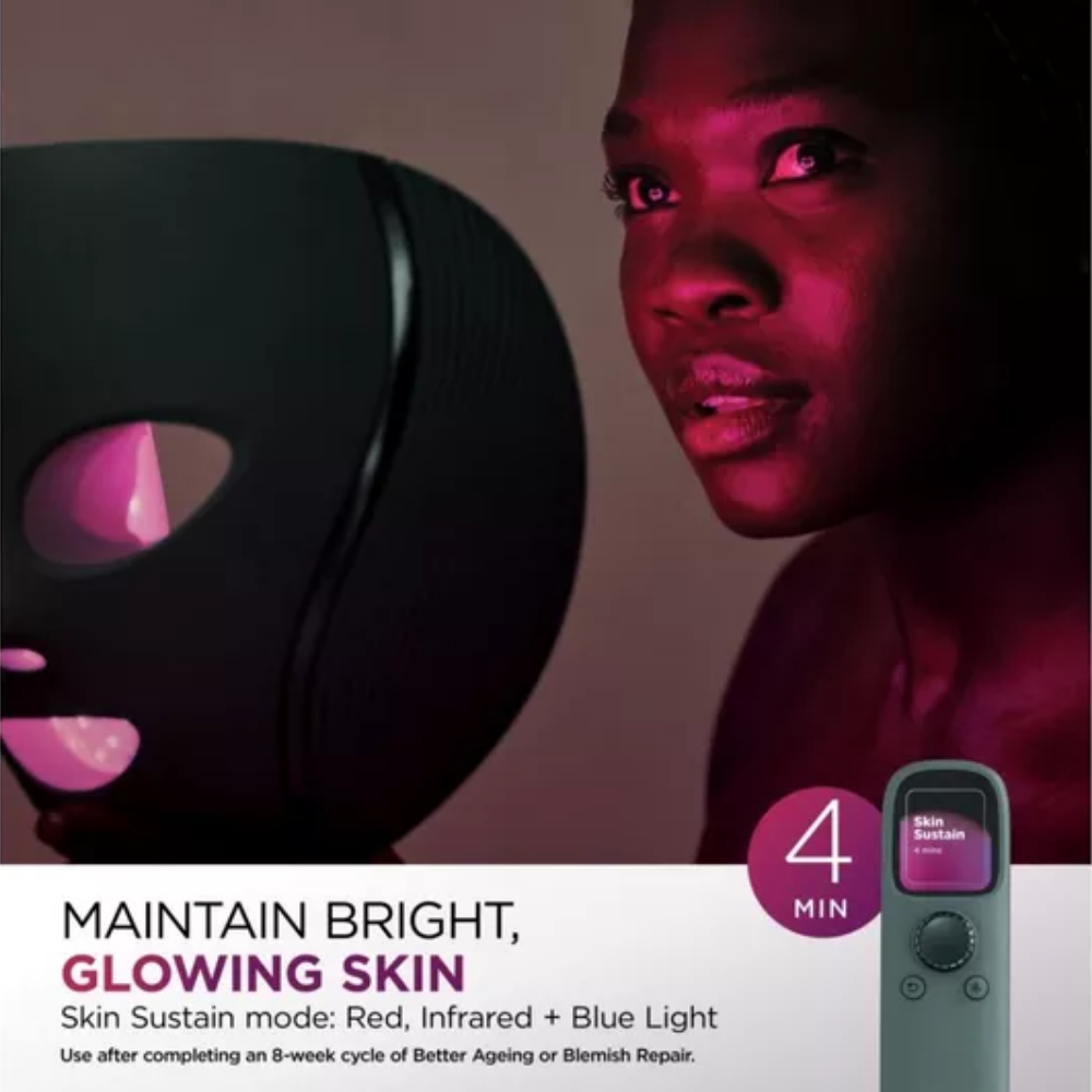 Shark Beauty CryoGlow Under-Eye Cooling & LED Anti-Ageing & Blemish Repair Mask Frosted Green