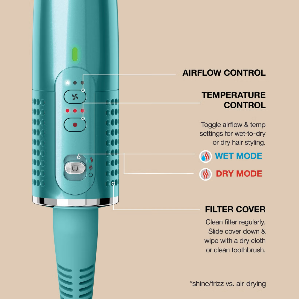 Shark Beauty Glossi 2-In-1 Hot Tool & Air Glosser Juniper