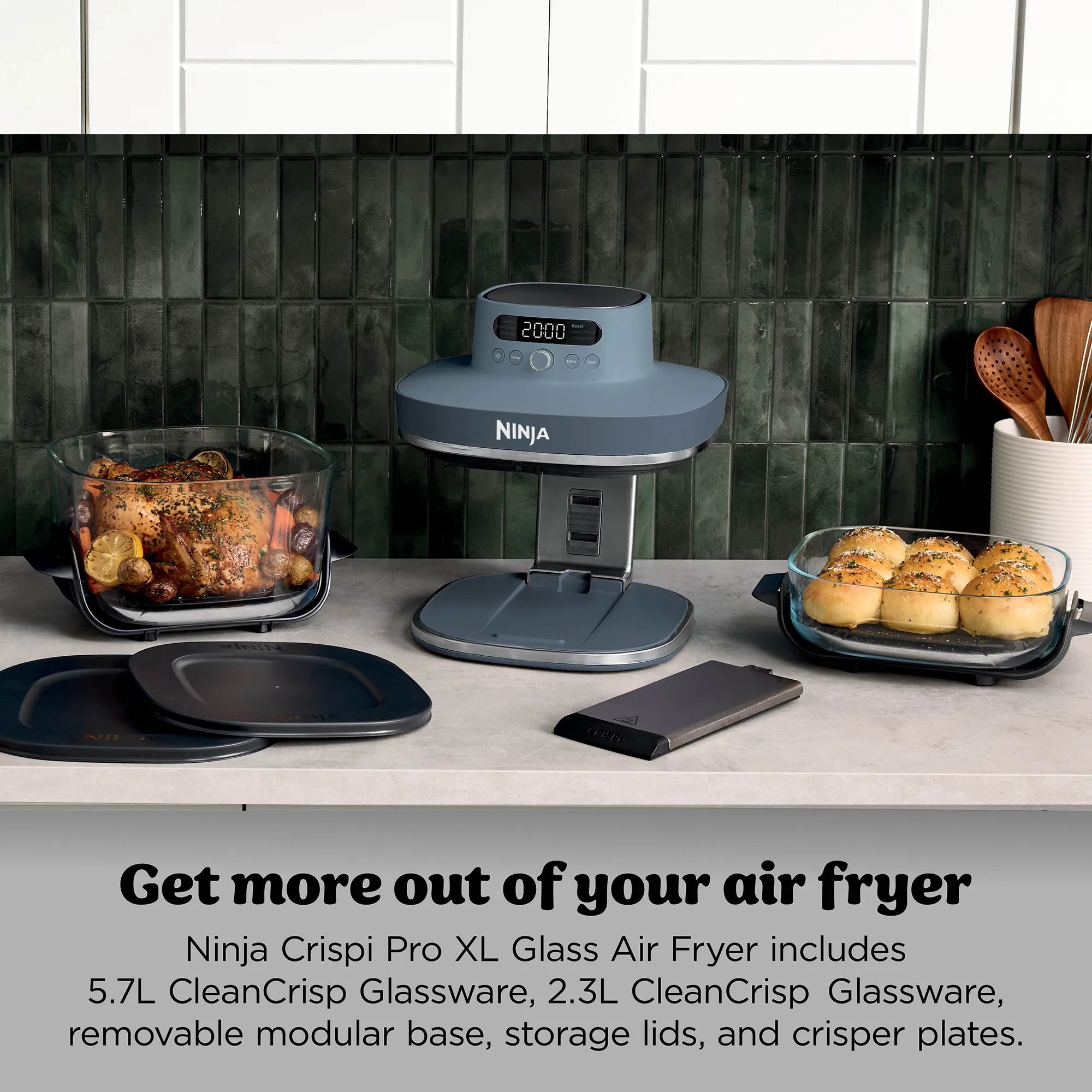 Ninja Crispi Pro 6-in-1 Countertop Glass Air Fryer