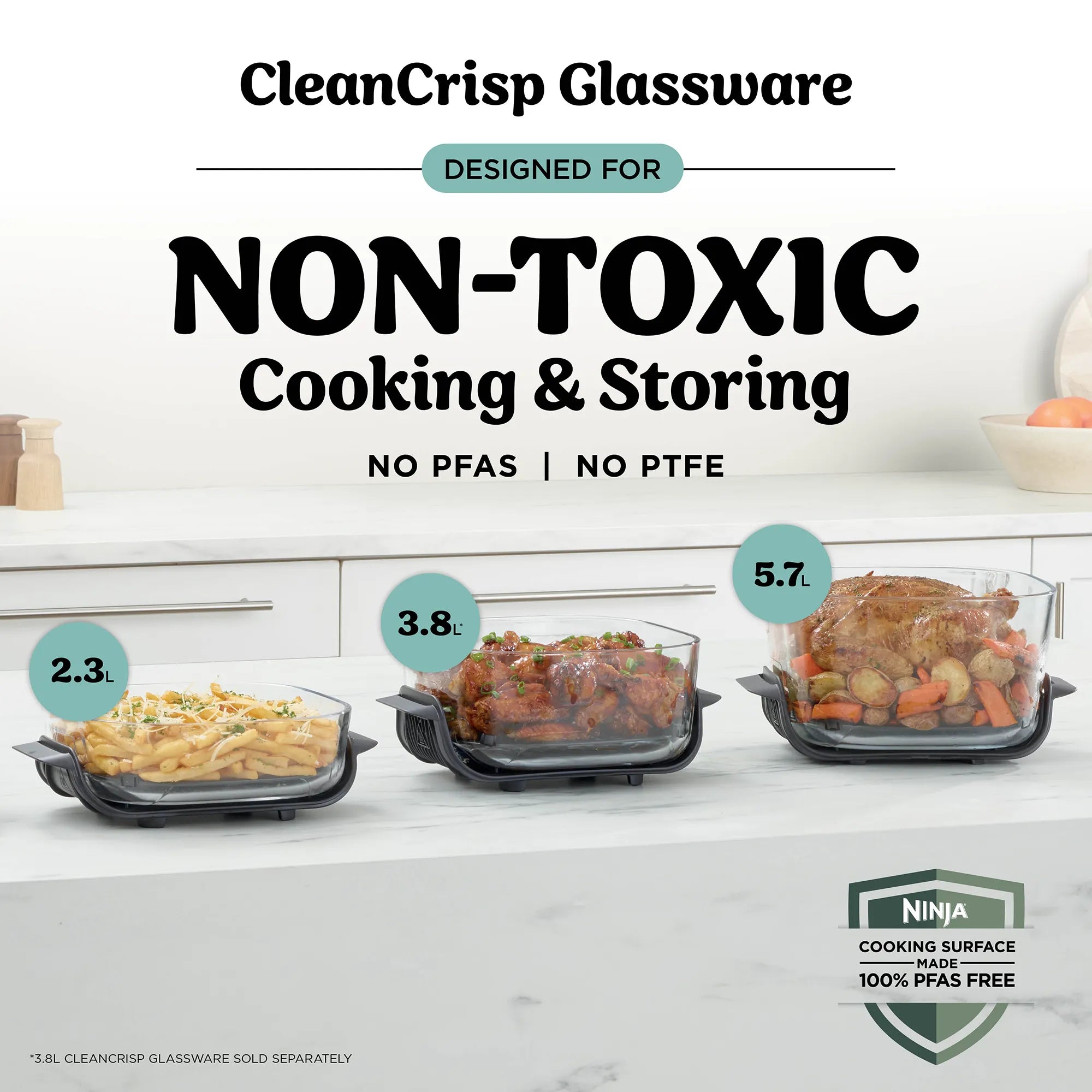 Ninja Crispi Pro 6-in-1 Countertop Glass Air Fryer