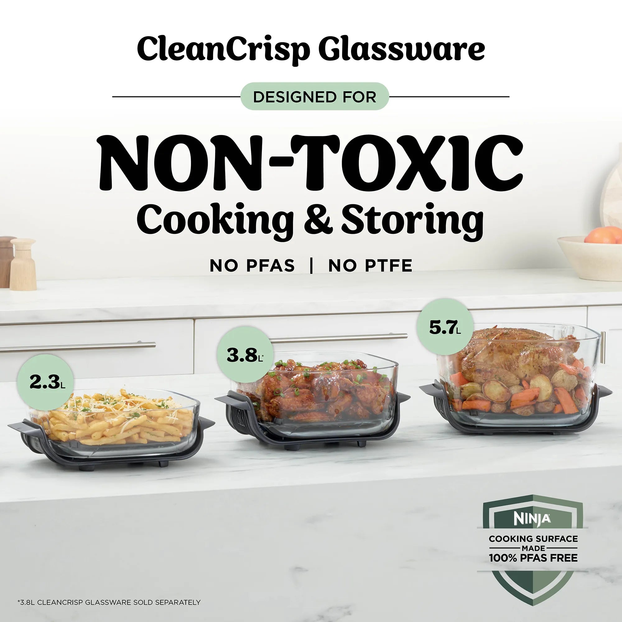 Ninja Crispi Pro 6-in-1 Countertop Glass Air Fryer
