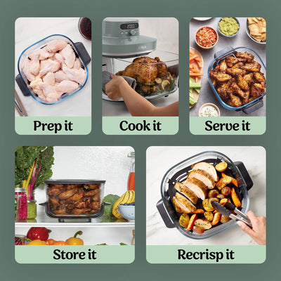 Ninja Crispi Pro 6-in-1 Countertop Glass Air Fryer