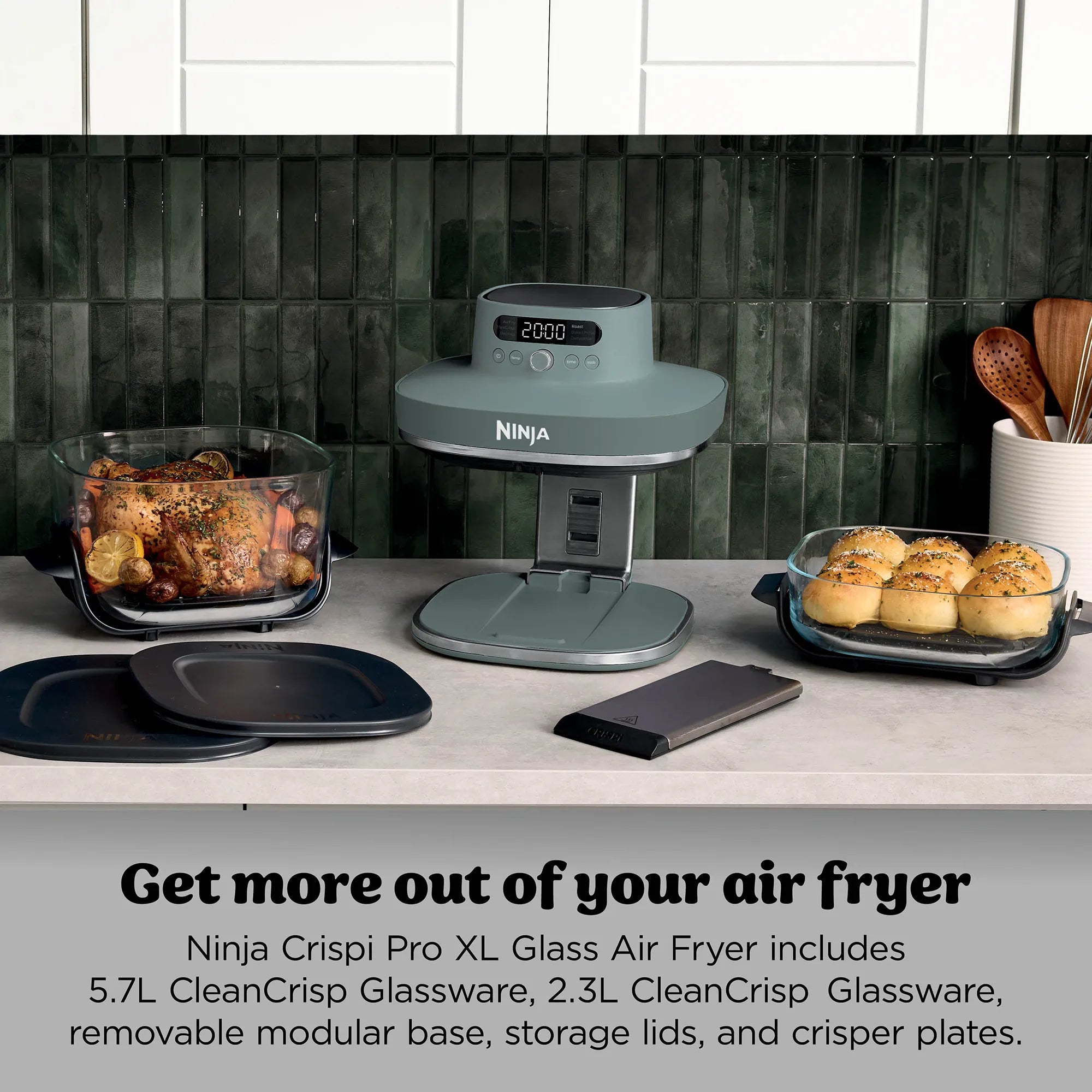 Ninja Crispi Pro 6-in-1 Countertop Glass Air Fryer