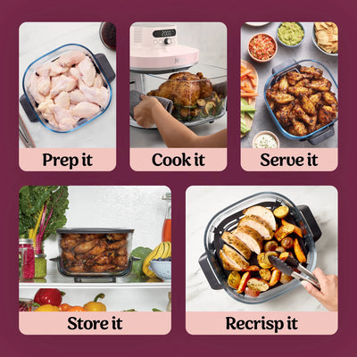Ninja Crispi Pro 6-in-1 Countertop Glass Air Fryer