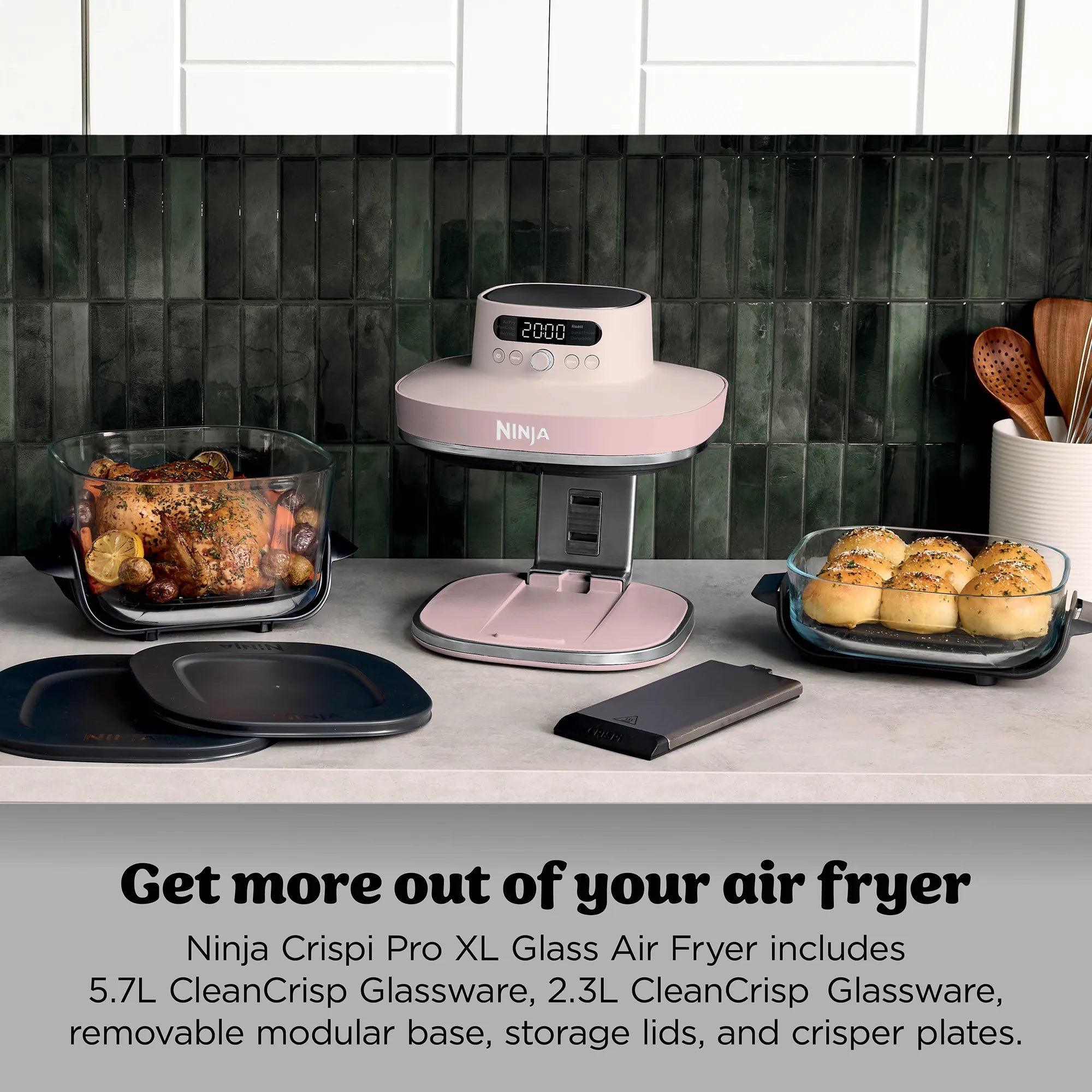 Ninja Crispi Pro 6-in-1 Countertop Glass Air Fryer