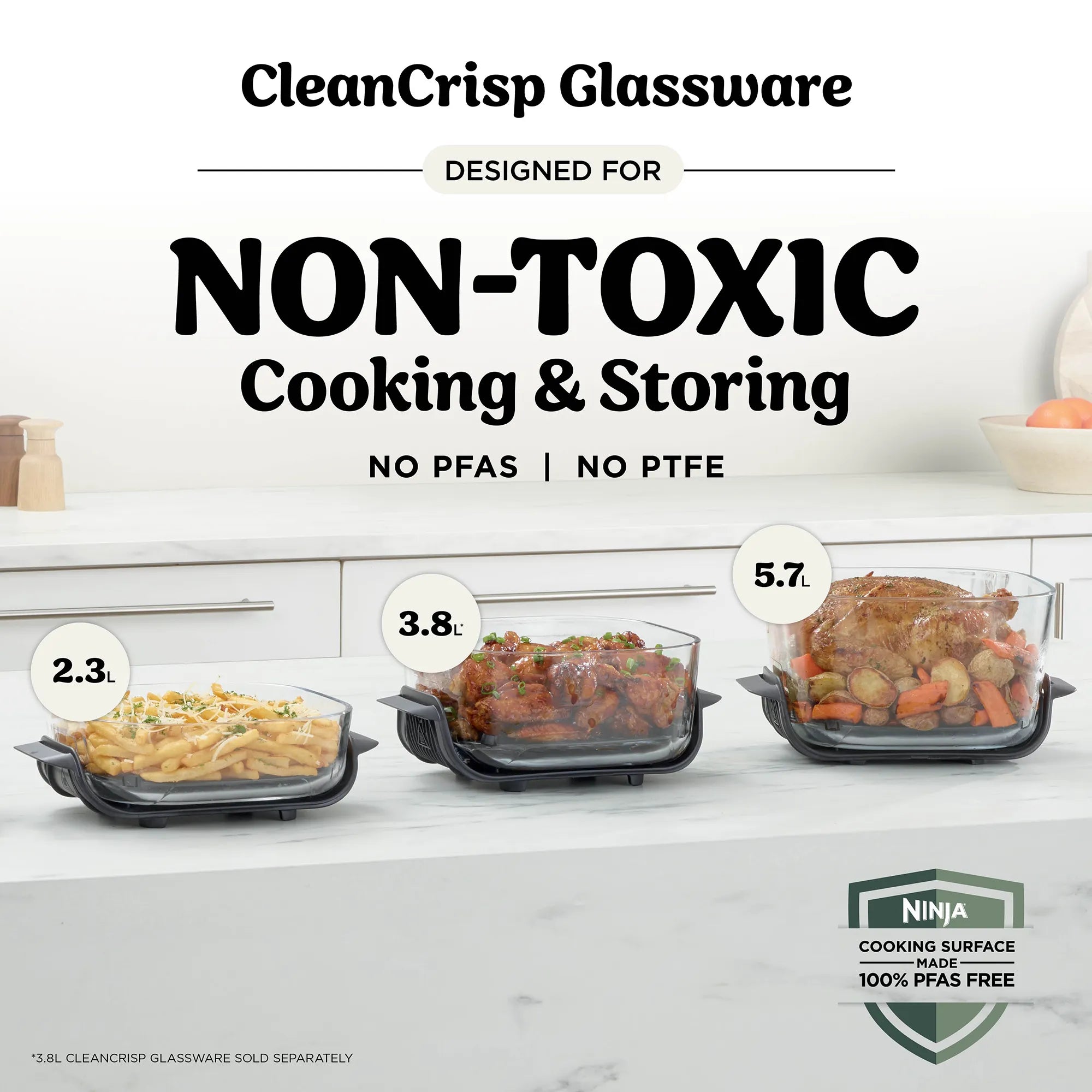 Ninja Crispi Pro 6-in-1 Countertop Glass Air Fryer